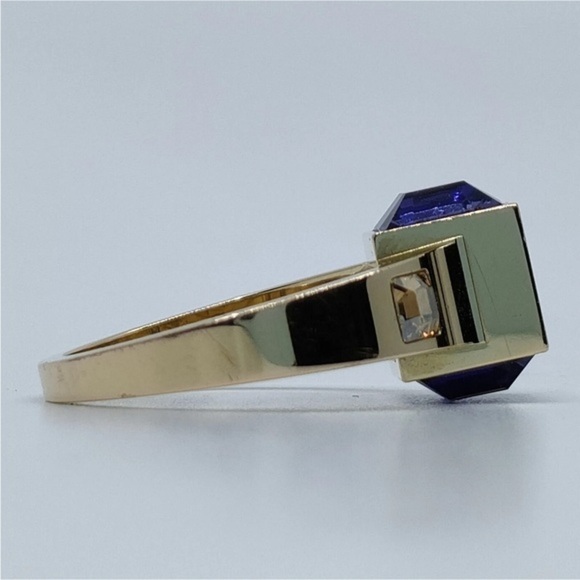 Louis Vuitton Gamble Crystals Gold Tone Ring - Picture 7 of 9